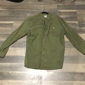 Staple olive green long sleeve button up size XL
